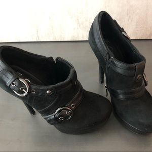 Black high heel shoes